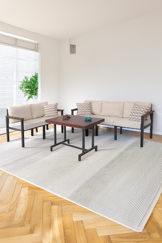 Neokas Metal Bahçe Takımı, Balkon Seti, Kafe Koltuğu, Bekleme Alanı Koltuğu, 2 + 3 + M Antrasit