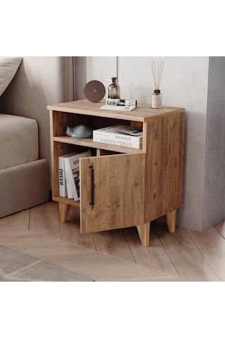 Reyo Home Enda Kommen 3 Bölmeli Kapaklı Komodin Atlantik Çam