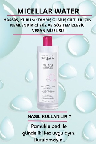 Byphasse Micellar Yüz Ve Makyaj Temizleyici Misel Su 500 ML
