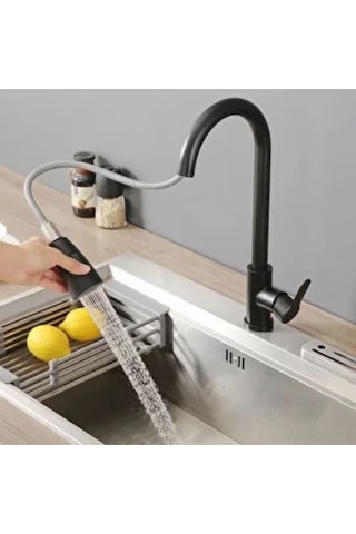 Boheme Fleko Siyah Spiralli Eviye Bataryası Siyah