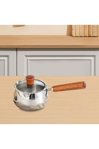 Homyl Paslanmaz Çelik Süt Tencereleri Kolay Temizlenen Kapaklı