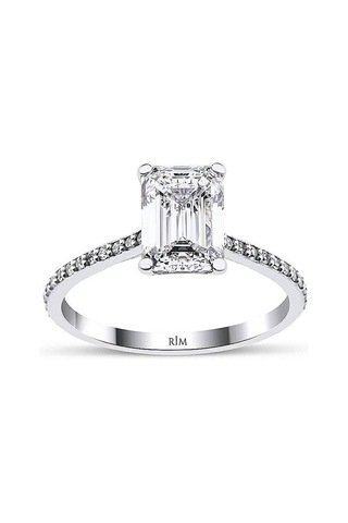2.50 Karat Emerald Tektaş Laboratuvar Pırlanta Yüzük - Hrd Sertifikalı Altın