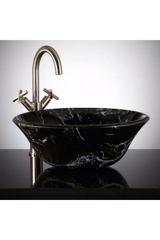Toros Siyah Elegant Çanak Lavabo