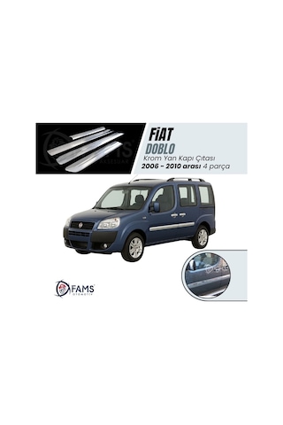 Fiat Doblo Krom Yan Kapı Çıtası Geniş 4 Kapı 2006-2010 P. Çelik