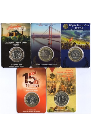 Hatıra Para Lotu 5 Adet Özel Kitinde Görseldeki Ürün Koleksiyon