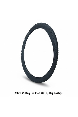24 Jant Dış Lastik - 24x1.95 Mtb Dağ Bisikleti Dişli Dış Lastik - 1 Adet