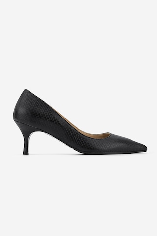 Valmenti Kadın Hakiki Deri Siyah Yılan Desen Stiletto 1168 8153 Bn Ayk Sk25-26 Sıyah Yln Bsk