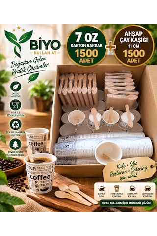 Karton Bardak 1500 Adet Çay Kaşık 1500 Adet Diğer
