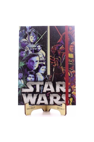 Star Global Lastikli Çizgisiz Sert Kapak Star Wars Defter
