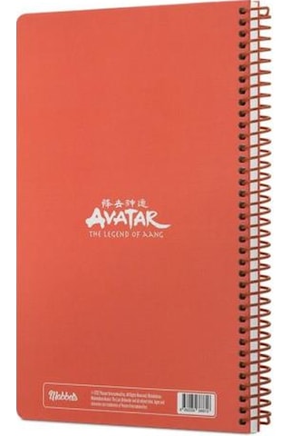 Mabbels Avatar Aang Spiralli Not Defteri Kırmızı 80 Yaprak Çizgili 17x24cm Dft-388616