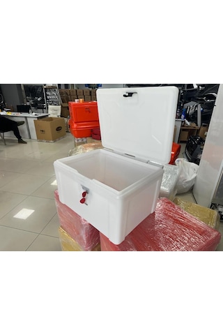 Motosiklet Pizza Servis Çantası Beyaz 90 Litre Köşeli Beyaz