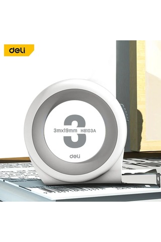 5m Beyaz-deli 3 5m Çok Fonksiyonlu Mezura Abs Plastik Kabuk Ölçüm Bandı Ev Ağaç İşleme Taşınabilir Çelik Bant Ölçme Aletleri