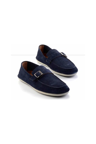 Bambi Lacivert Leather Erkek Loafer Ayakkabı E01304406502 Lacivert