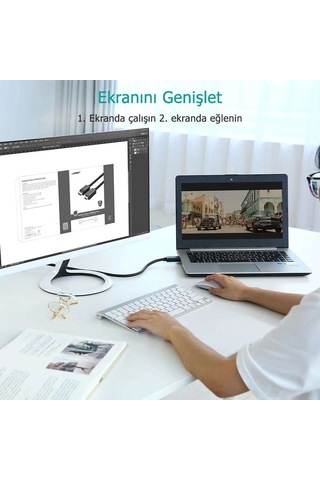 Ugreen 4K Displayport HDMI Dönüştürücü Kablo 1.5 Metre