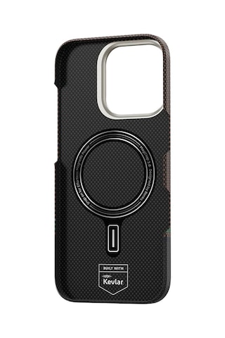 Apple iPhone 16 Pro Max Uyumlu Kılıf Magsafe Özellikli Karbon Fiber Benks Prestige Armorair Kevlar Kapak Gold