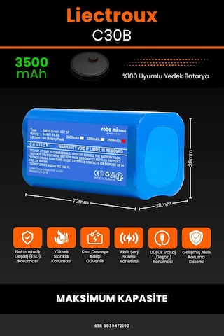 Liectroux C30b 3500mah Robot Süpürge Bataryası