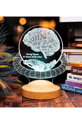 Nöroloji Doktoruna Hediye, Nörolog Hediyesi 3d Led Lamba