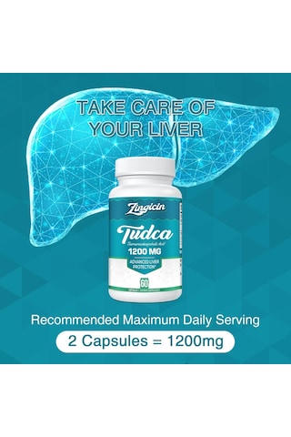 Zingicin Tudca Liver Detox Cleanse Digestion 1200mg 60 Caps