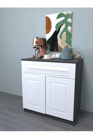 Antrasit- Beyaz Bar Tezgahı, Mutfak Masası