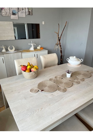 100 x 30 CM Hasır Jüt Salon Mutfak Nişan Düğün Dekoratif Masa Örtüsü / Runner / Amerikan Servis