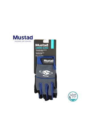 Mustad Landing Balıkçı Eldiveni Large Gri - Mavi