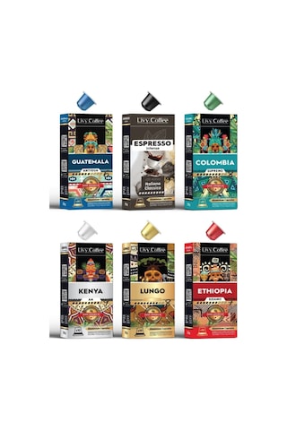 Livy Coffee Alüminyum Nespresso Uyumlu Kahve 6'lı Tanışma Paketi 6 x 10 Kapsül