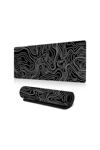 Skycity Doğal Kauçuk Fare垫ı - 300x800x2mm Yumuşak Esnek, Anti Kayma Tabanı, Hassas Kenar Kilidi, Bilgisayar Masası İçin Ergonomik Oyun Ve Çalışma Padı - Çizgili Desen 24