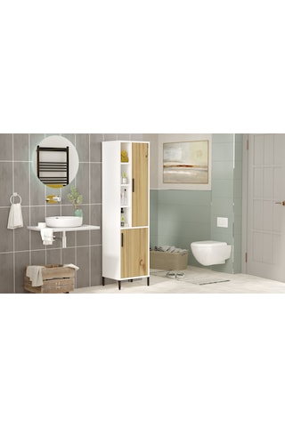 Robin Home Bianca Çok Amaçlı Dolap Banyo Dolabı Keçe-Beyaz (531063153) Beyaz