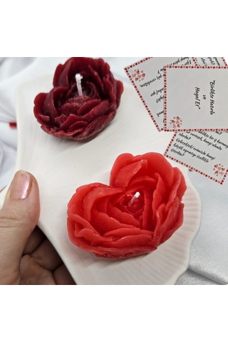 Sevgililer Günü Kalp Mum