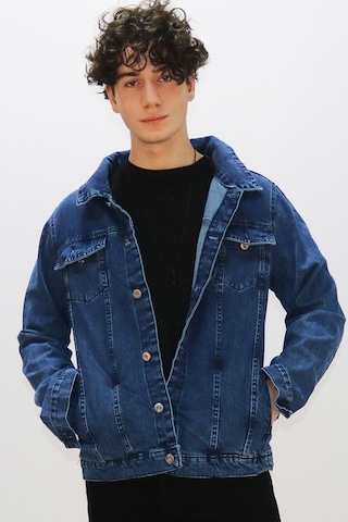 Vikings Jeans Erkek Kot Ceket Lacivert Kot Ceket Lacivert