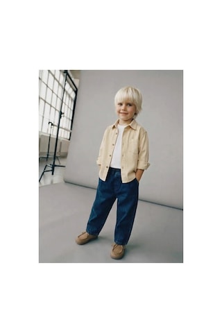 Poala Kids Unisex Blue Balloon Jeans Lacivert