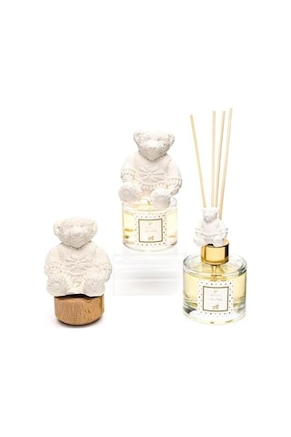 100 Ml Ekru Ayıcık Seramik Taş Bambu Çubuklu Missi Baby Oda Kokusu Abundance Prosperity