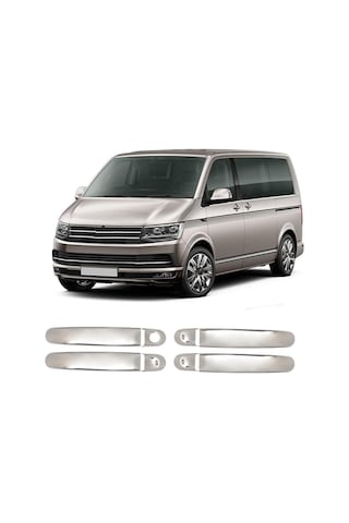Volkswagen Transporter T6 Uyumlu 2015-2023 Krom Kapı Kolu 4 Kapı Paslanmaz  Çelik