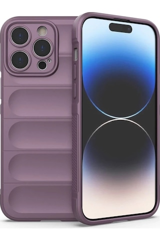 Cosmotex Newface Apple, Uyumlu iPhone 15 Pro Max Kılıf Optimum Silikon - Mor