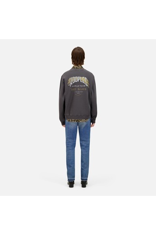 The Kooples Erkek Baskılı Bisiklet Yaka Siyah Sweatshirtbaskılıhswe28004k