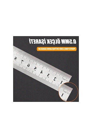 25 Cm Boyunda Çelik Cetvel, Ölçüm Ve Çizim İçin Dayanıklı Araç 1