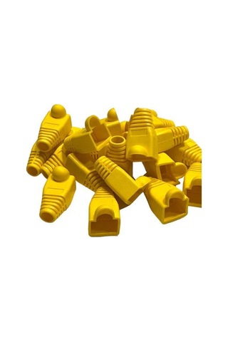 Sarı Cat5 Kılıf Sarı Cat6 Kılıf Rj45 Koruma Kılıfı Sarı 100 Adet