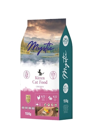 Mystic Kitten Tavuklu Az Tahıllı Yavru Kedi Maması 15 KG Mystic Kitten Tavuklu Az Tahıllı Yavru Kedi Maması 15 KG