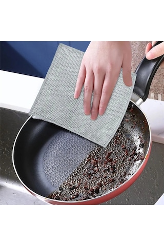 Çok Amaçlı Multi İnce Temizlik Fırçası ve Telli Ovma Bezi Derz Arası Banyo Mutfak Lavabo ve Bulaşık Dip Köşe 2'li