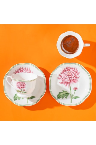 Perotti 16871-3 De Flore 2 Kişilik Porselen Kahve Fincan Takımı