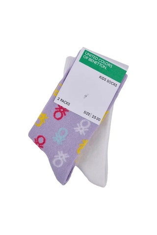 United Colors Of Benetton Unıted Colors Of Benetton Erkek Çocuk 2'li Soket Çorap Bnt-g24088 Beyaz