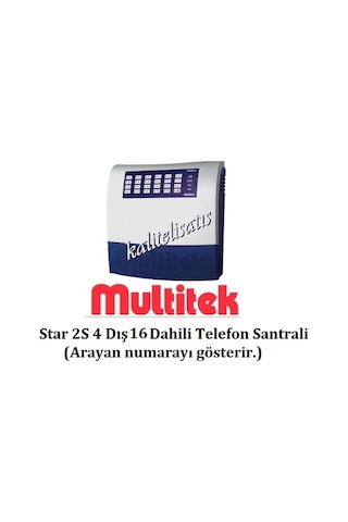 Multitek Star2S Caller Id 4 Harici 16 Dahili Telefon Santral