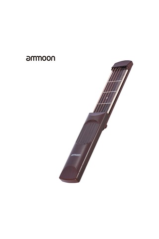 Ammoon Taşınabilir Cep Akustik Gitar Uygulama Aracı Gadget Akor Eğitmeni 6 Dize 4 Fret Modeli Gül Ağacı Klavye Ahşap Tahıl Yeni Başlayan Öğrenci İçin