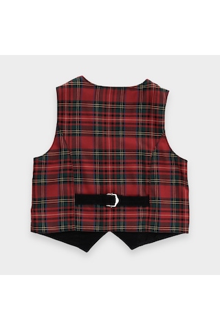 Panço Erkek Çocukarkası Ekoseli Yelek Siyah 2321bb23005-4243 001