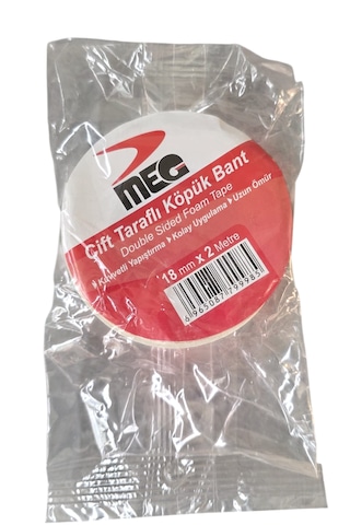 Meg 18mm X 2 Metre Çit Taraflı Köpük Bant 10 Adet