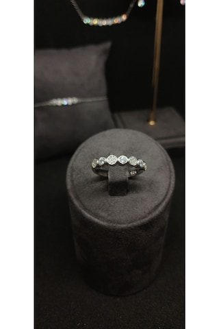 925 Ayar Gümüş Taşlı Takı Seti - Kolye, Küpe Ve Yüzük Kombini 12,28gr. Gümüş