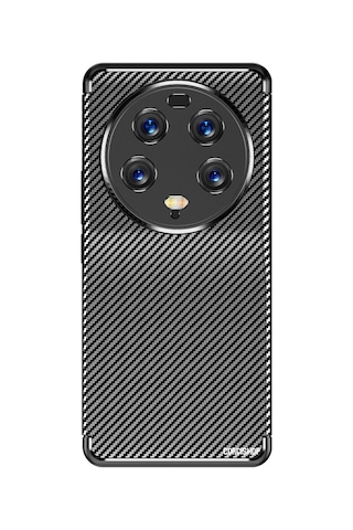 Xiaomi Mi 13 Ultra Kılıf Kamera Çıkıntılı Karbon Fiber Desenli Renk Atmaz Koruyucu Kapak Siyah