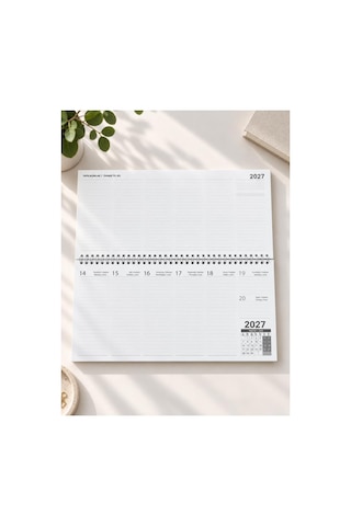 Lizy 2027 Spiralli Masa Takvim 16x33 Cm Somon
