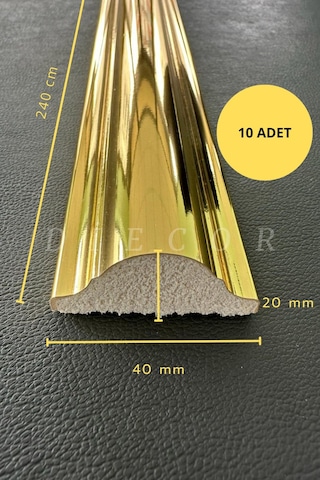 Diecor Dekoratif Polistren 10 Adet 4 Cm Gold Duvar Çıtası Beyaz 4 Cm Model:xa211