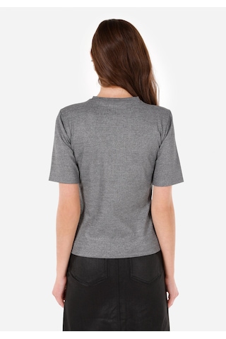 Colins Slim Fit Yuvarlak Yaka Kadın Gri Kısa Kol Tişört Cl1070449 Q1.v1 Gra Gri